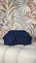Bolso rafia Flor azul