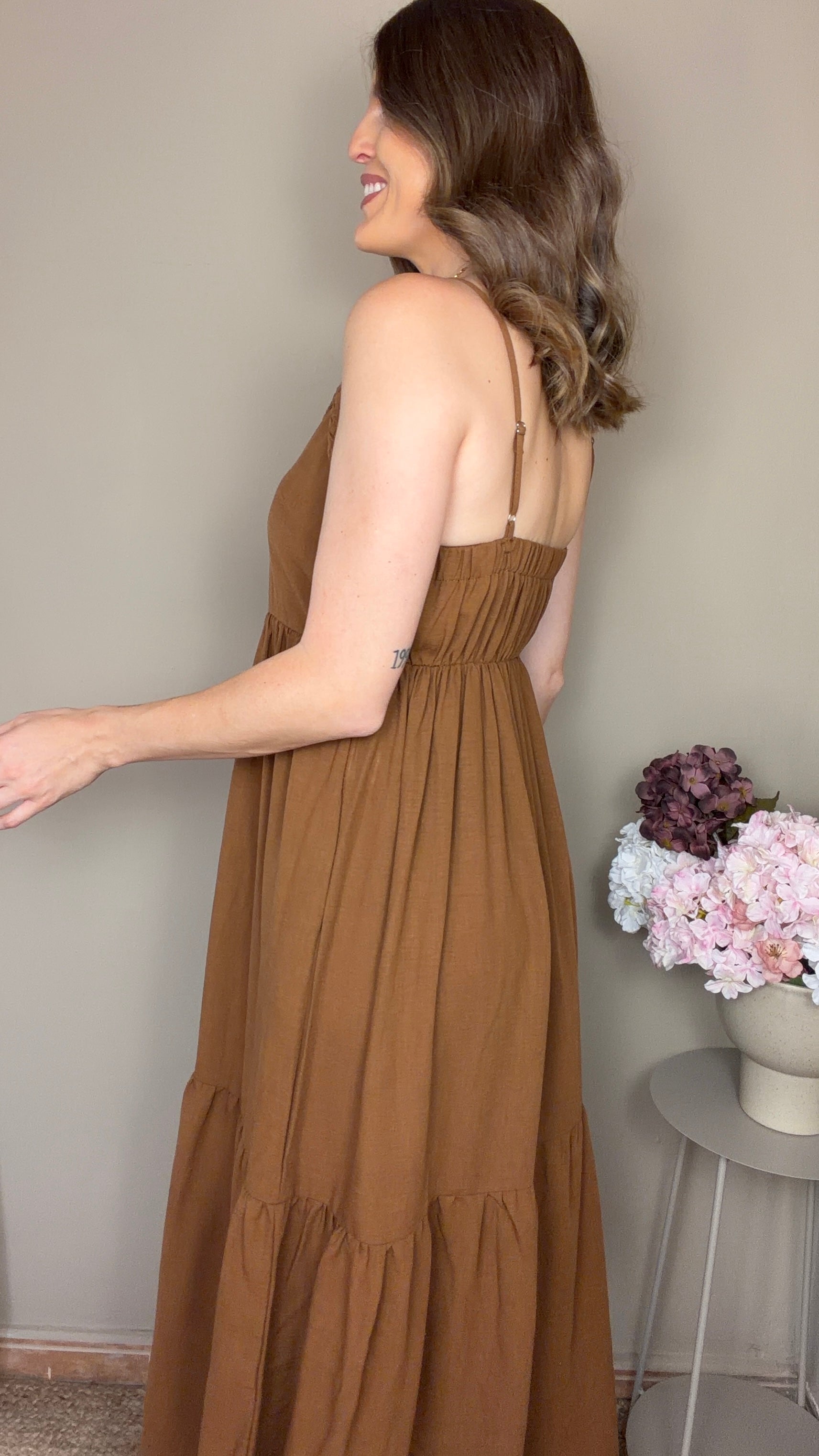 Vestido Cleo marrón