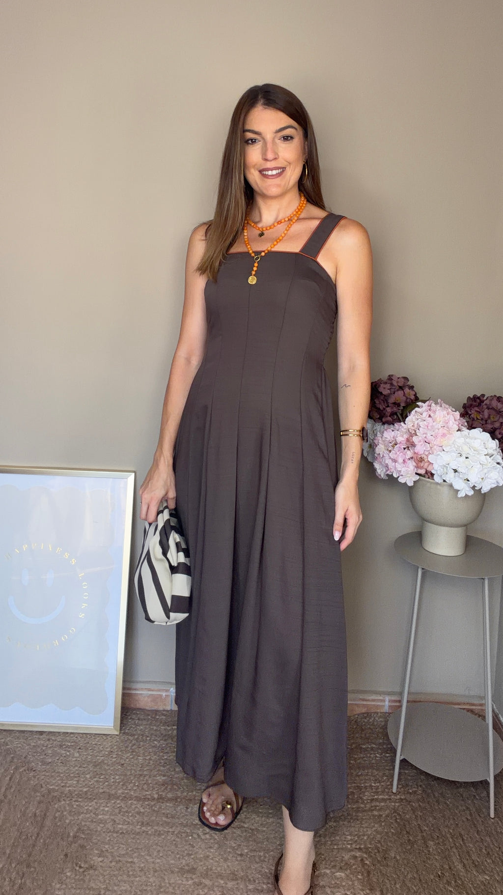Vestido Roma marrón