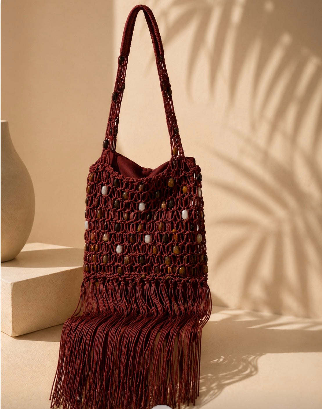 Bolso Piedras granate