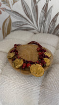 Collar monedas cuerda