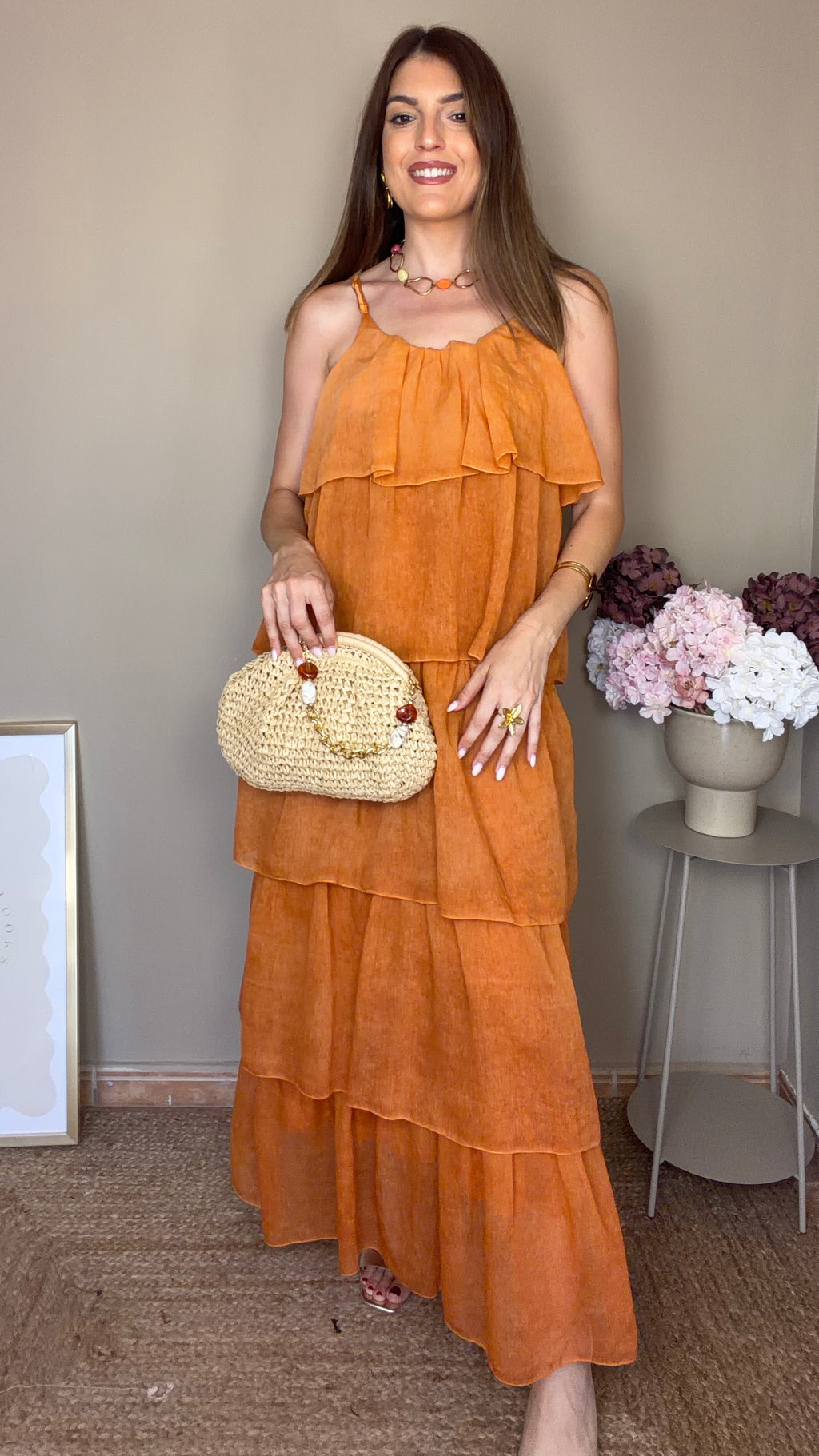 Vestido Bella naranja