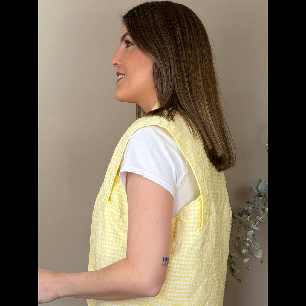Chaleco Vichy amarillo