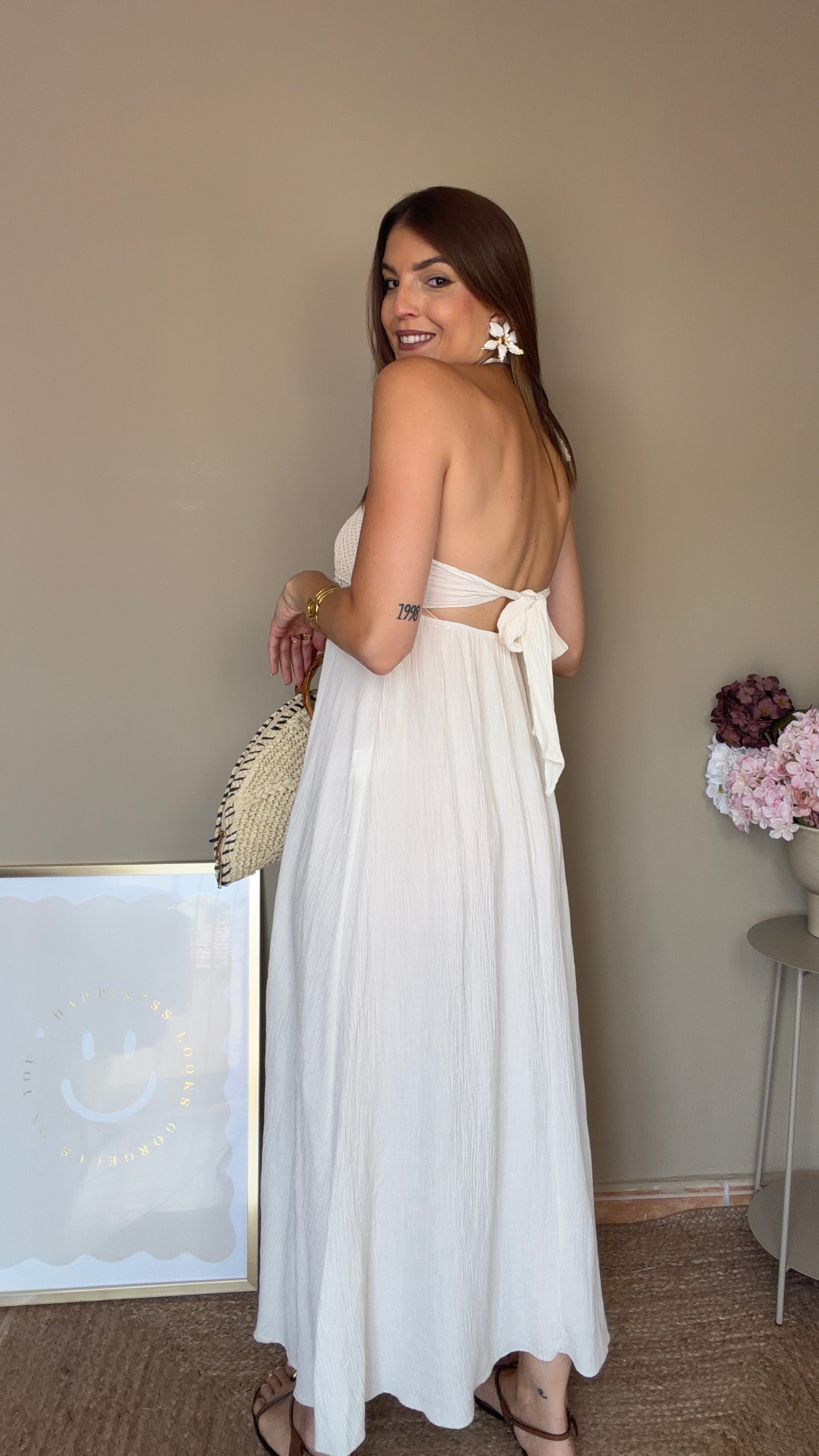 Vestido Iris crudo