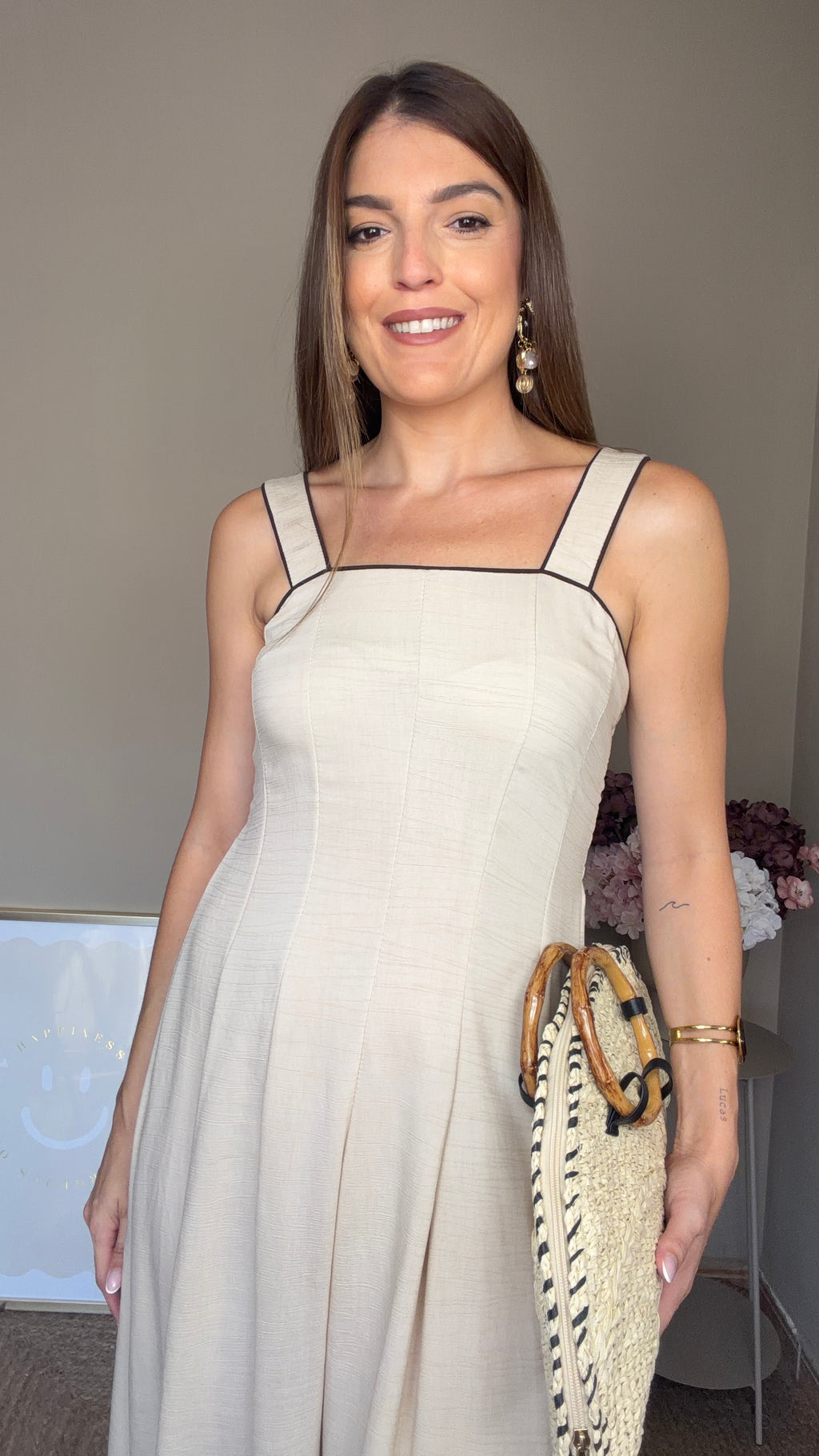 Vestido Roma beige