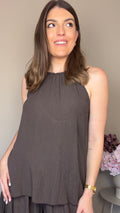 Blusa Catalina marrón