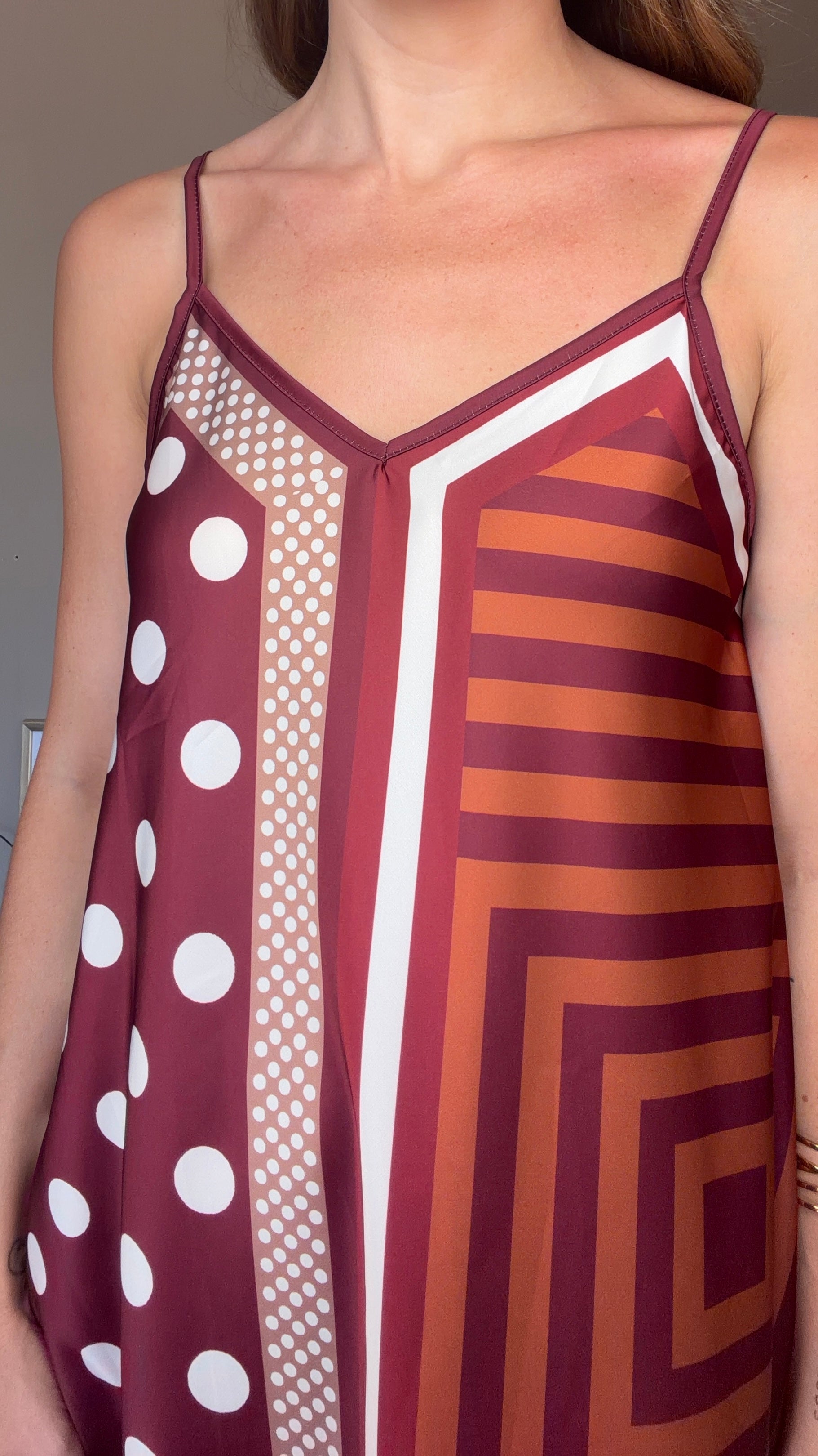 Blusa pañuelo granate