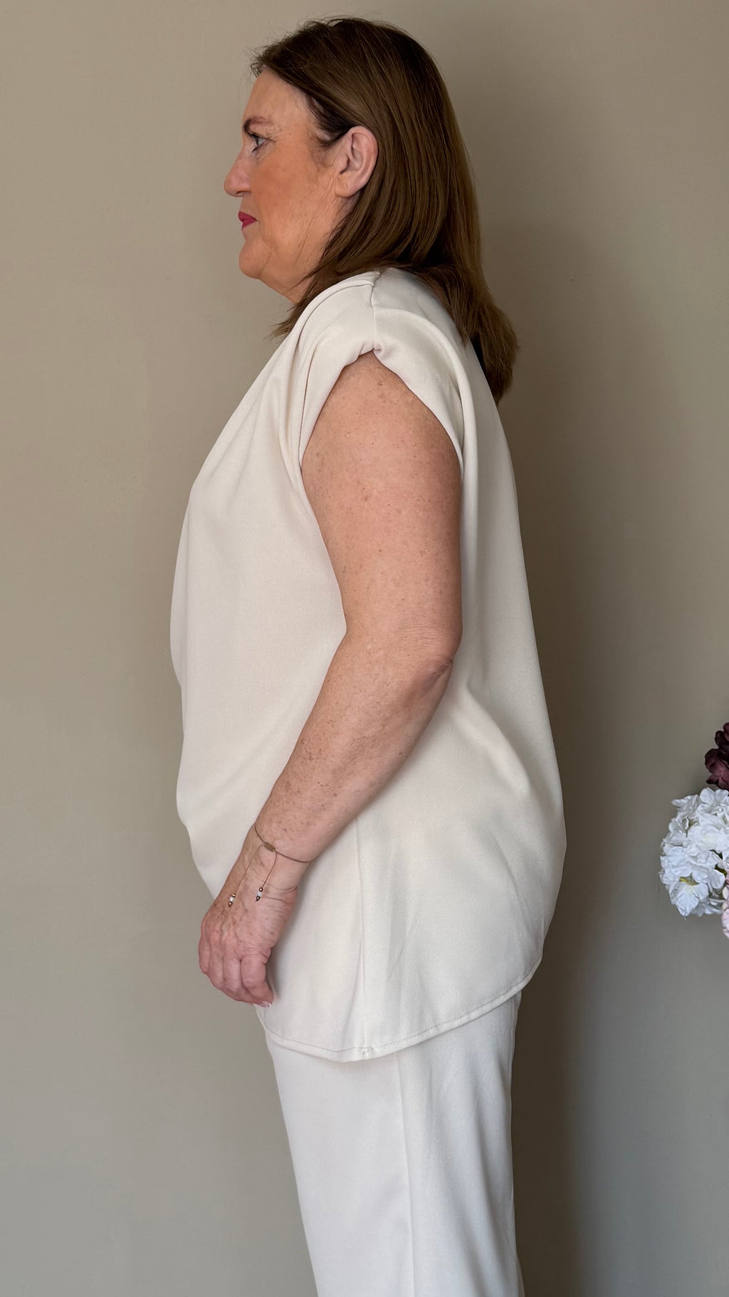 Blusa Hebilla beige