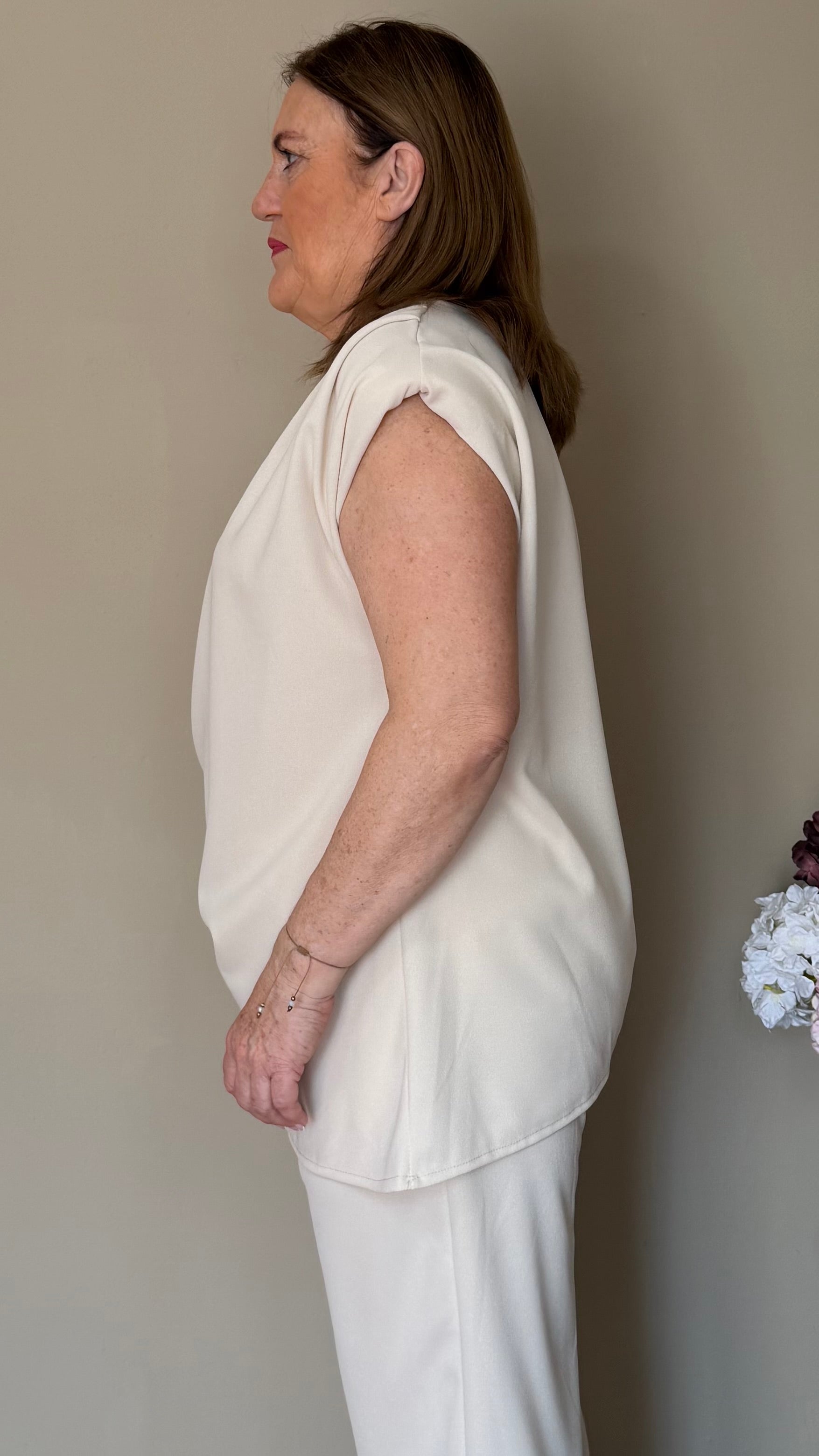 Blusa Hebilla beige