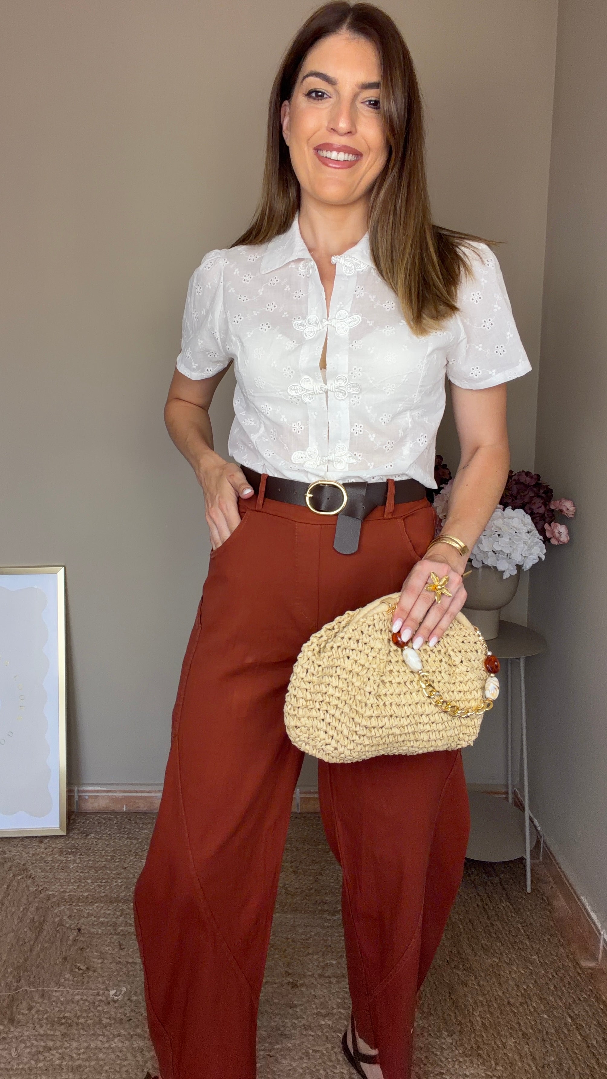 Pantalón Brisa teja