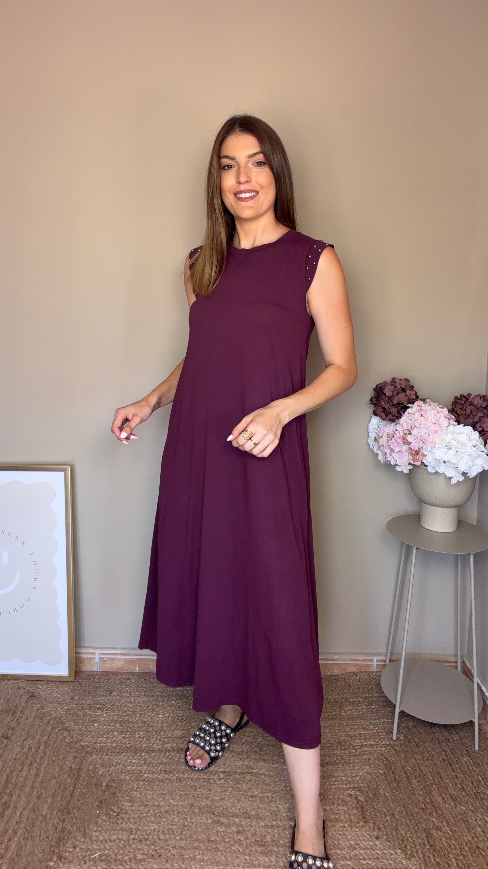 Vestido Tachuela morado