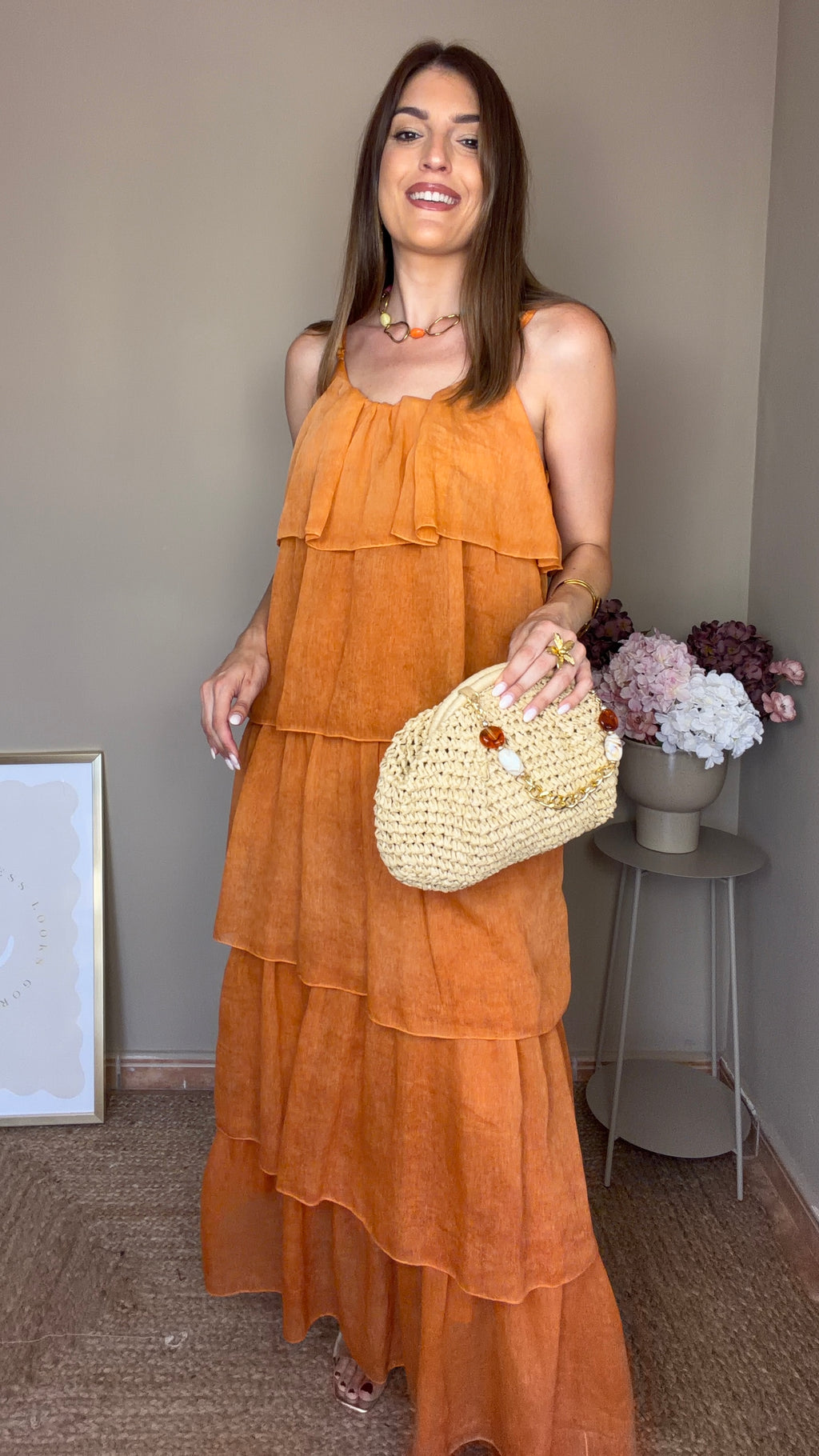 Vestido Bella naranja