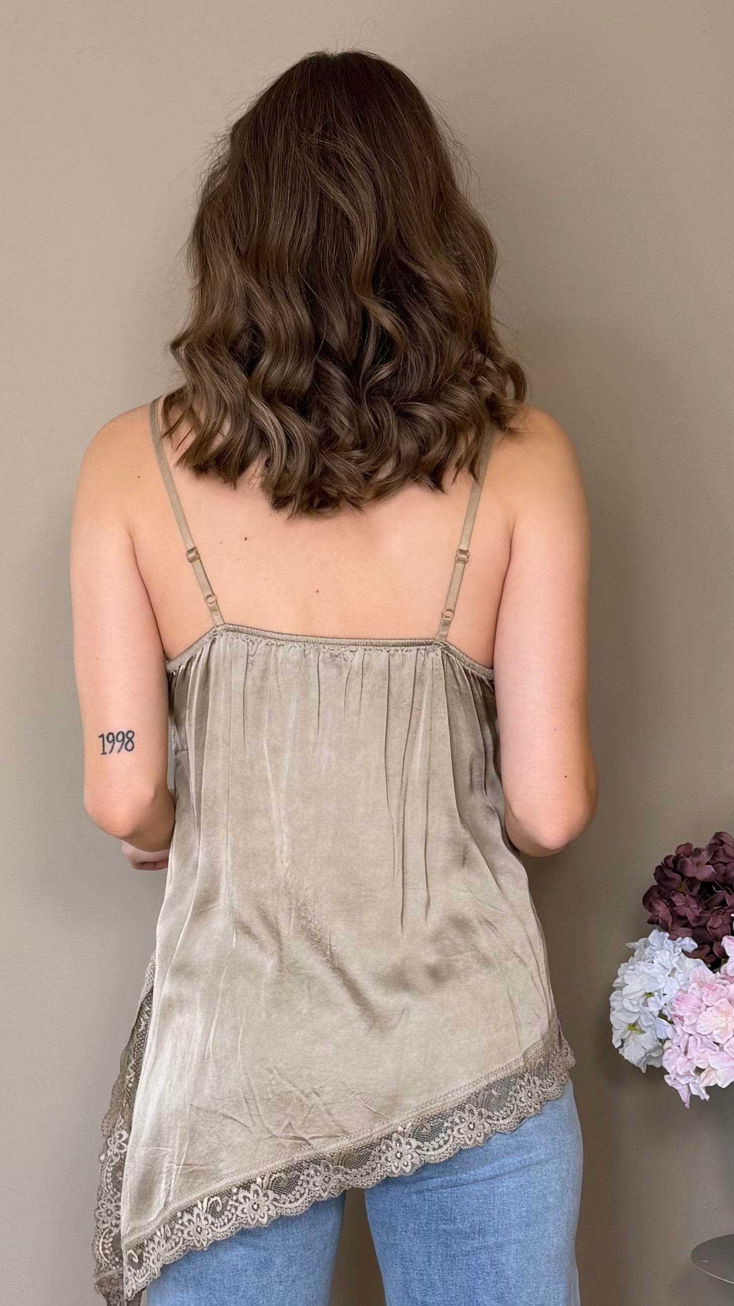 Blusa lencera beige