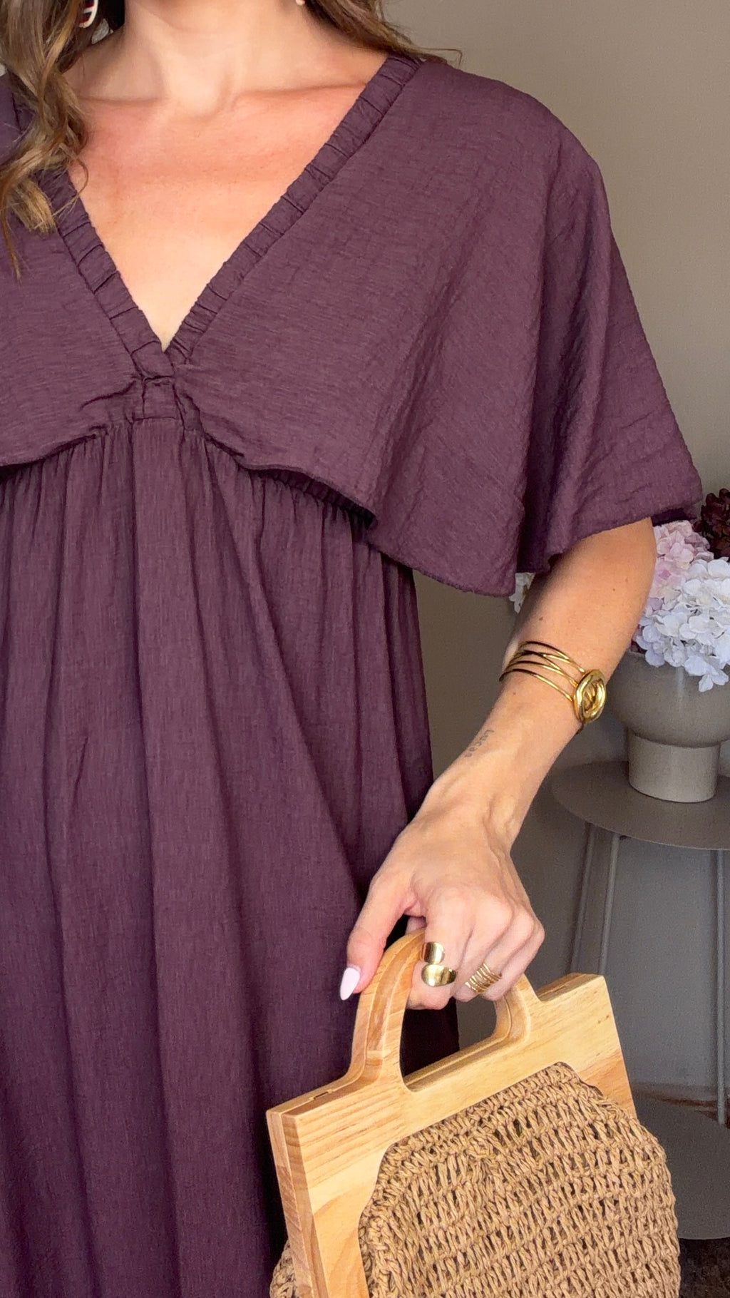 Vestido Leonor granate