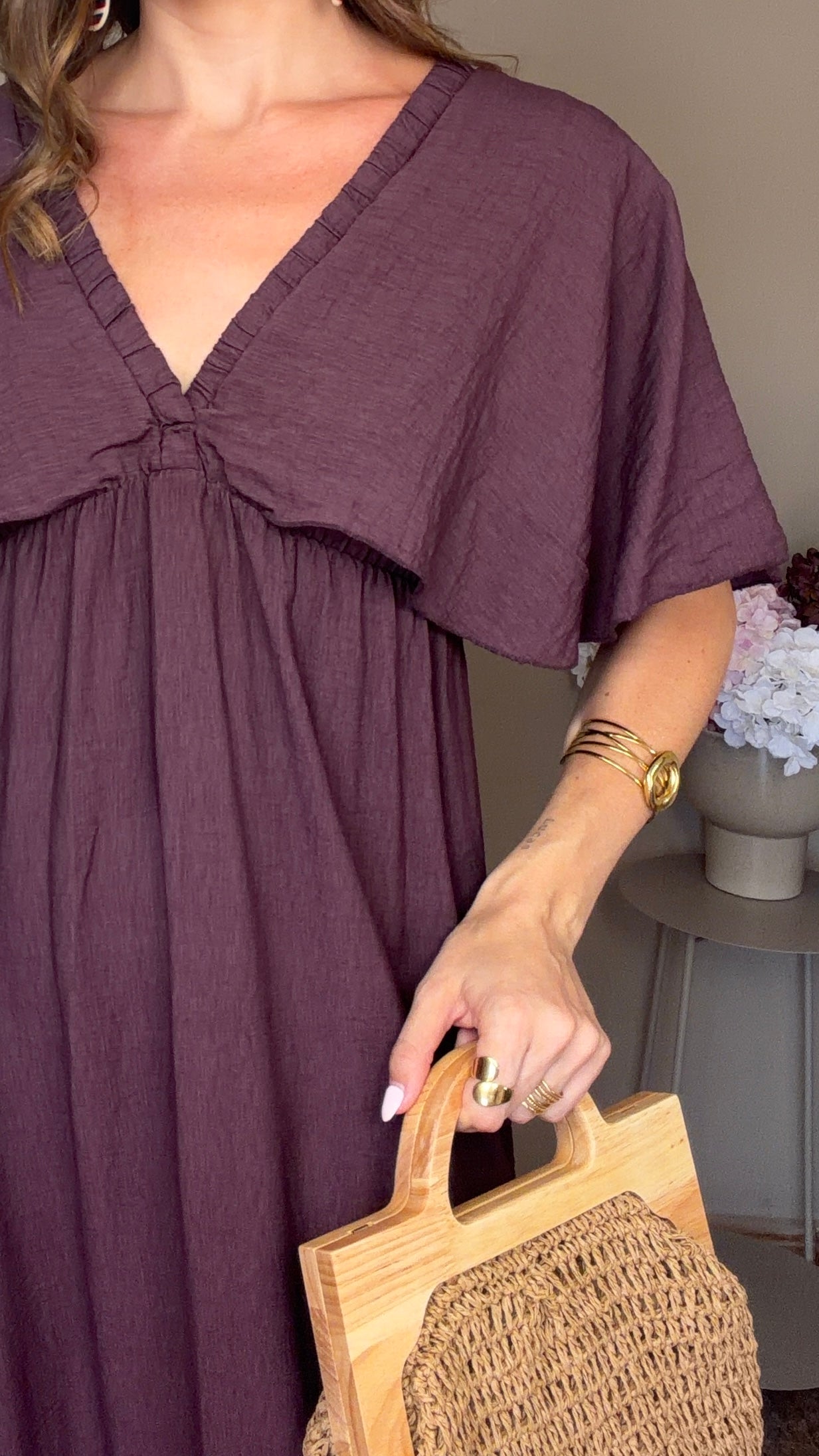 Vestido Leonor granate