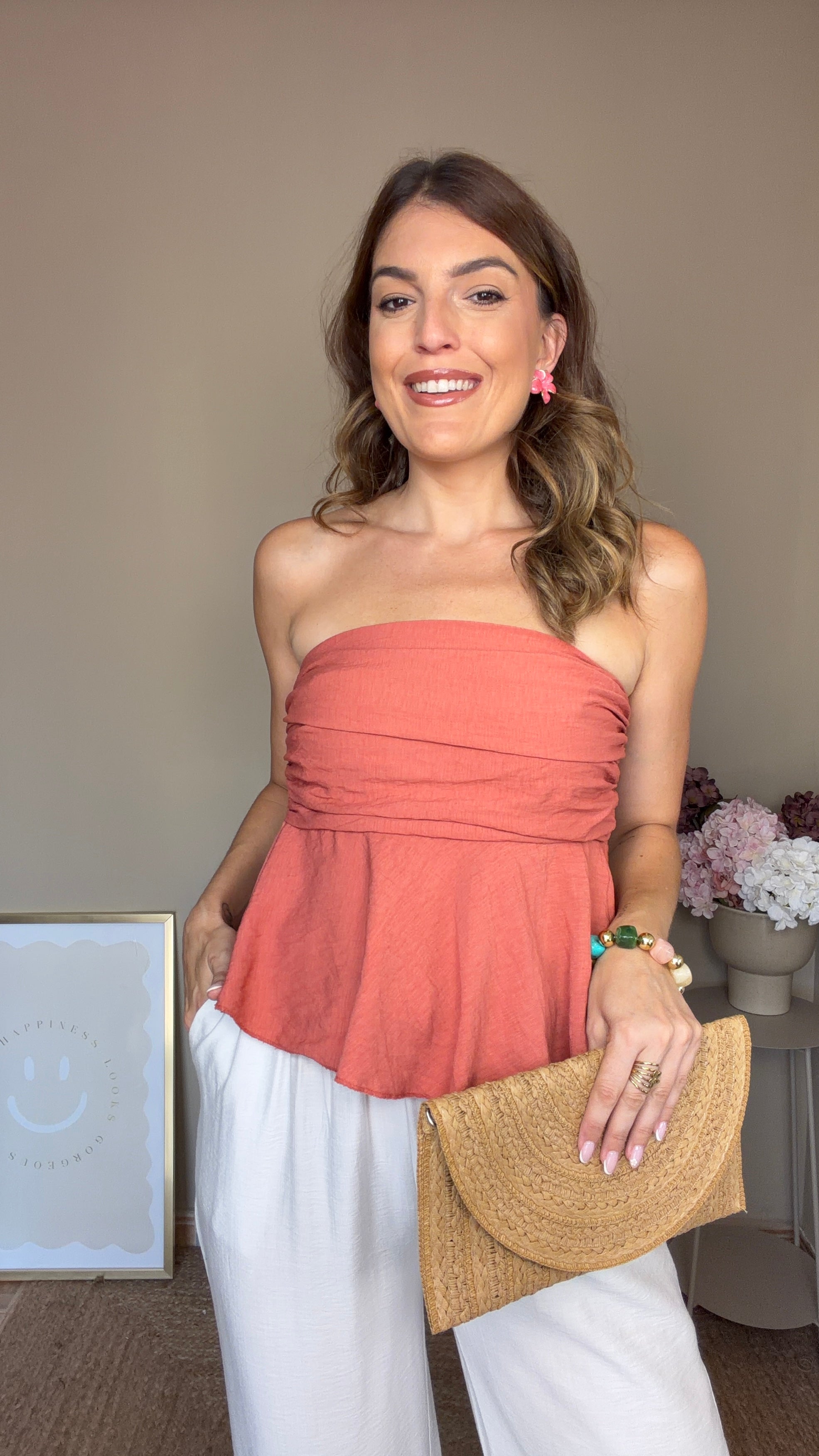 Blusa Daniela coral