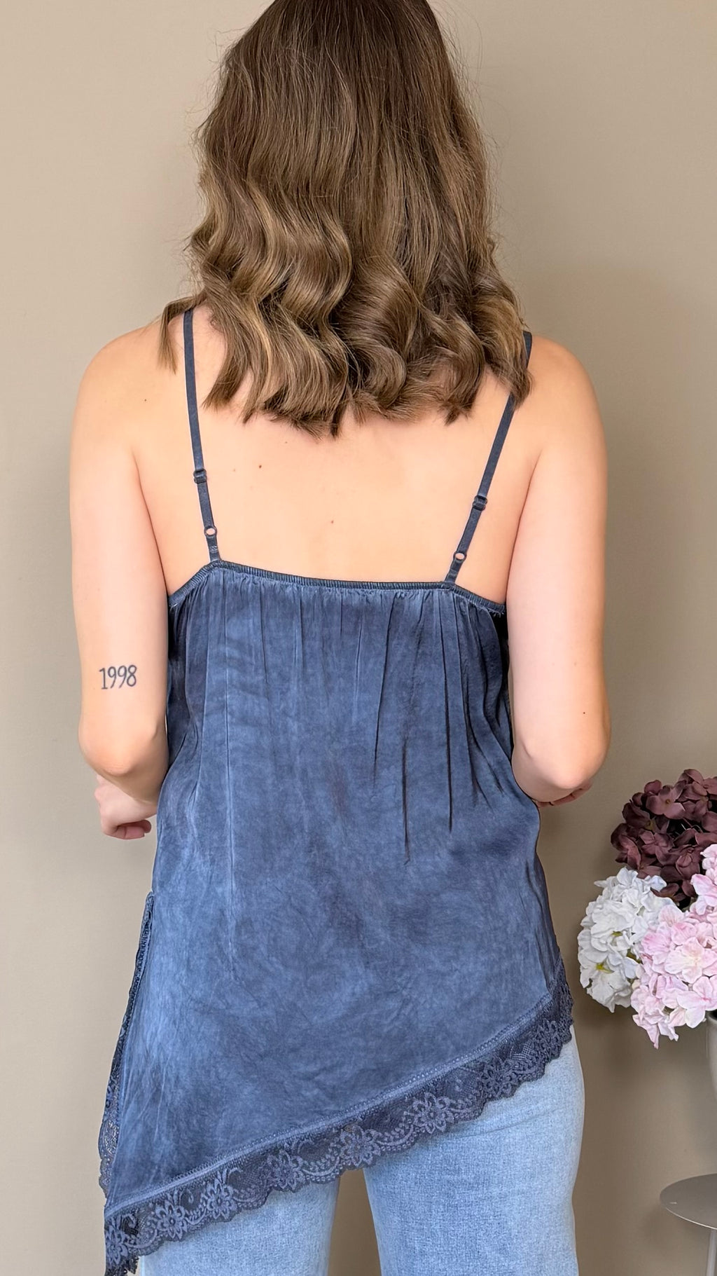 Blusa lencera azul