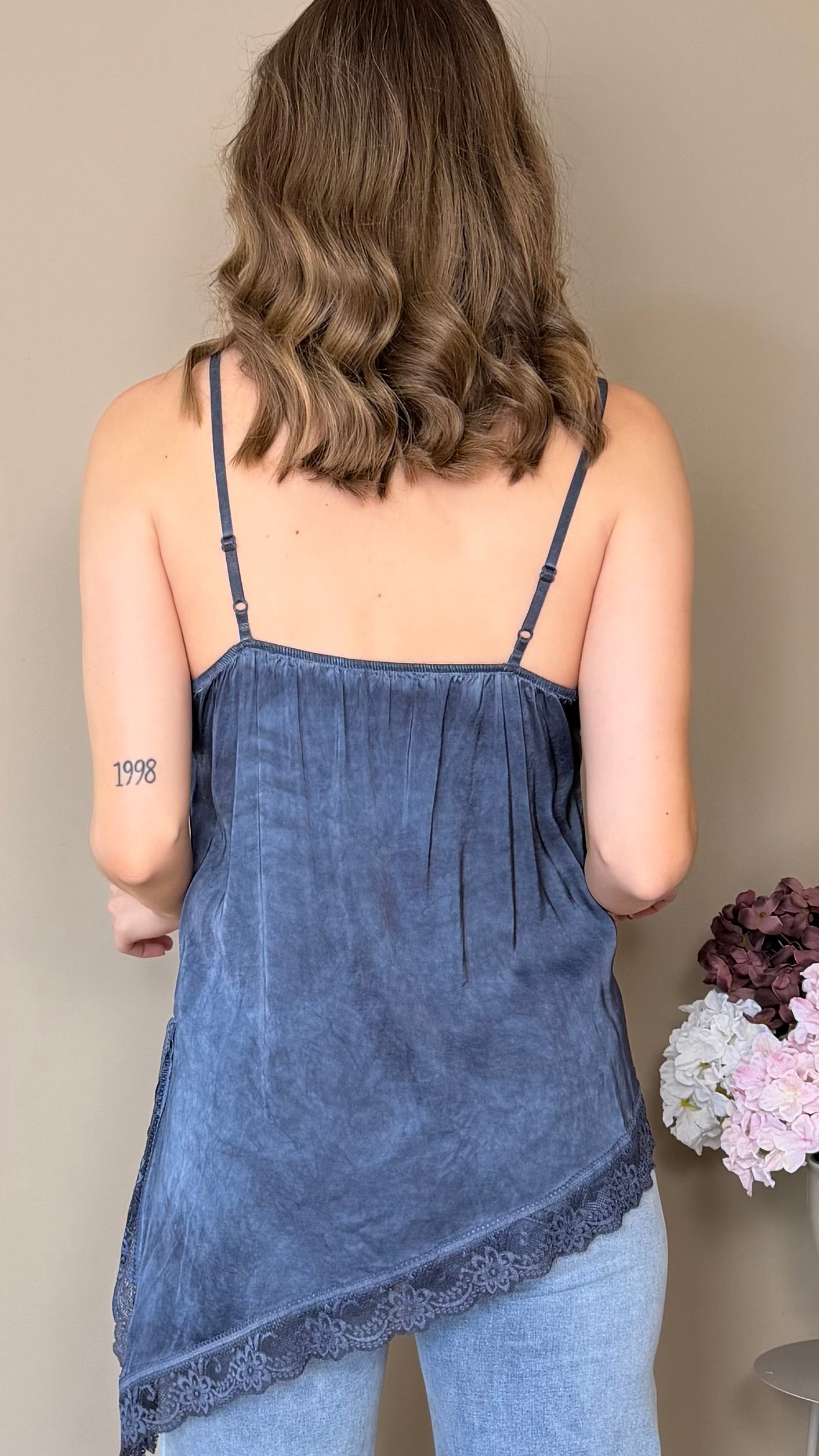 Blusa lencera azul