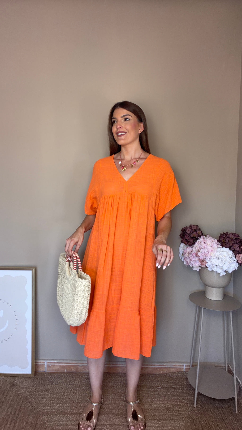 Vestido Lupe naranja