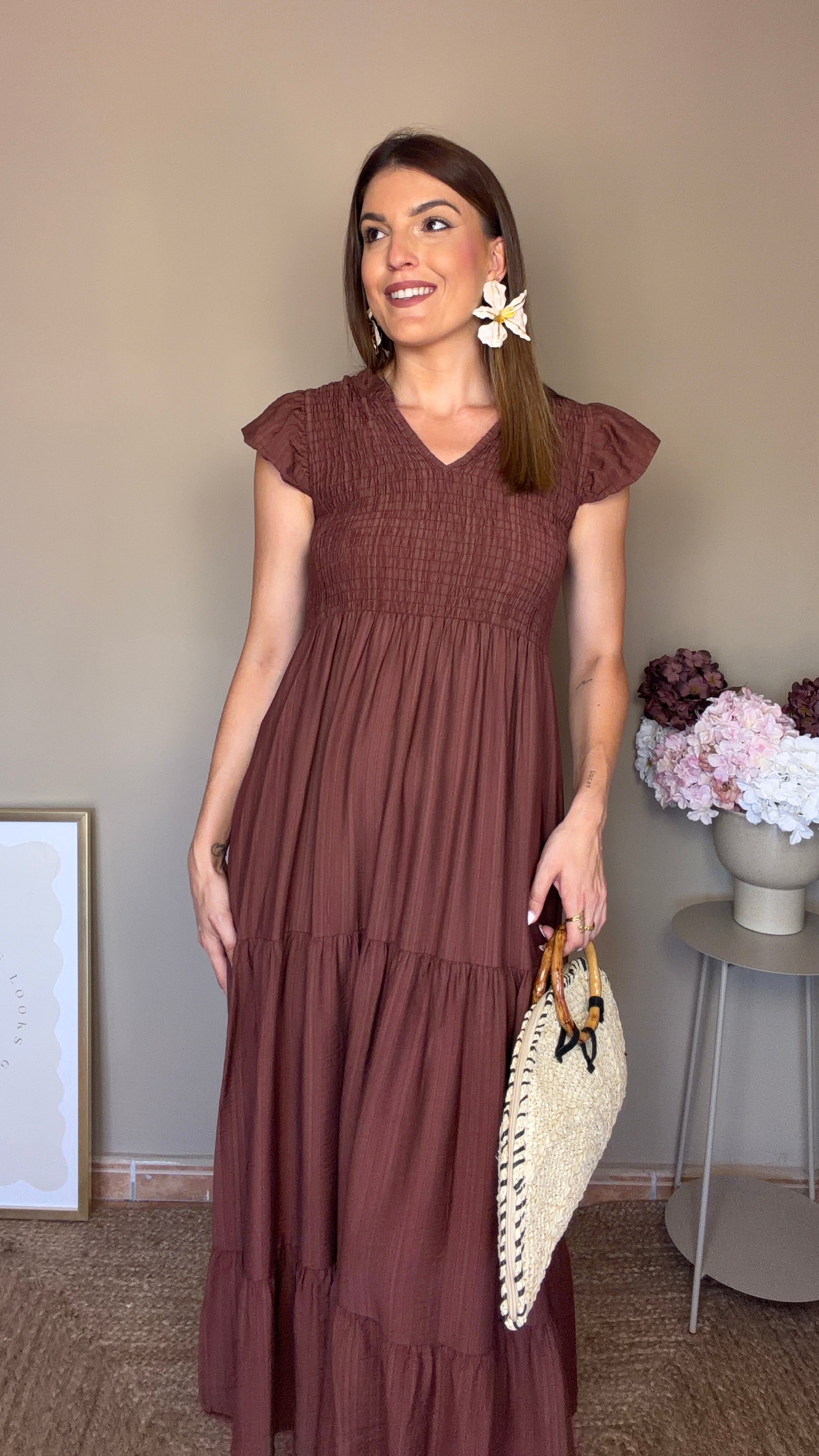 Vestido Tarifa marrón