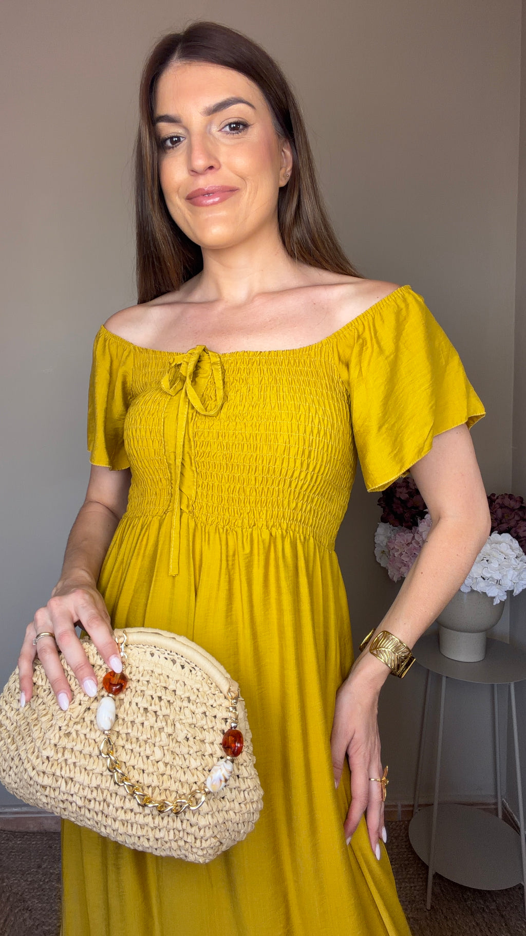 Vestido Esmeralda mostaza
