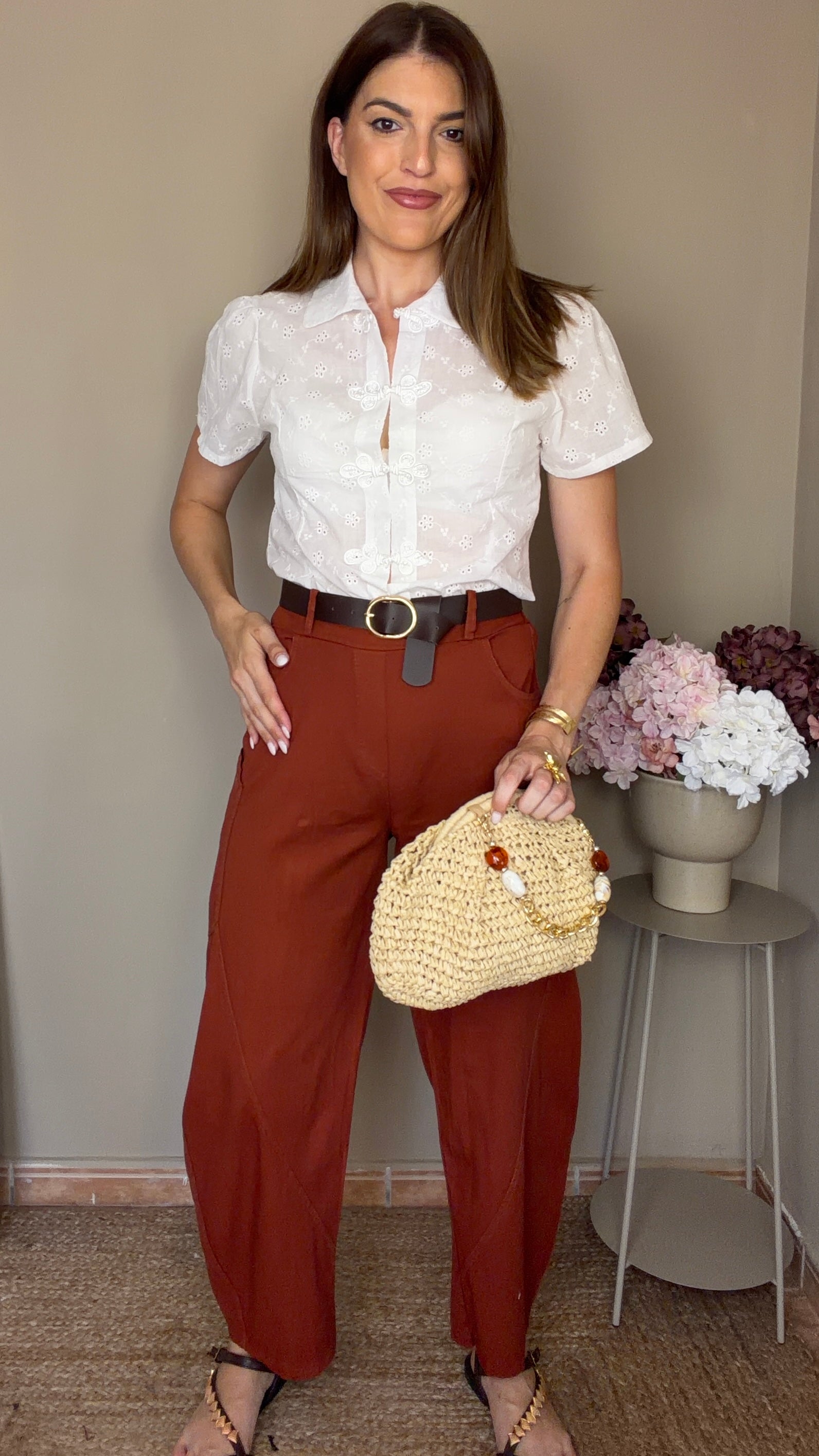 Pantalón Brisa teja