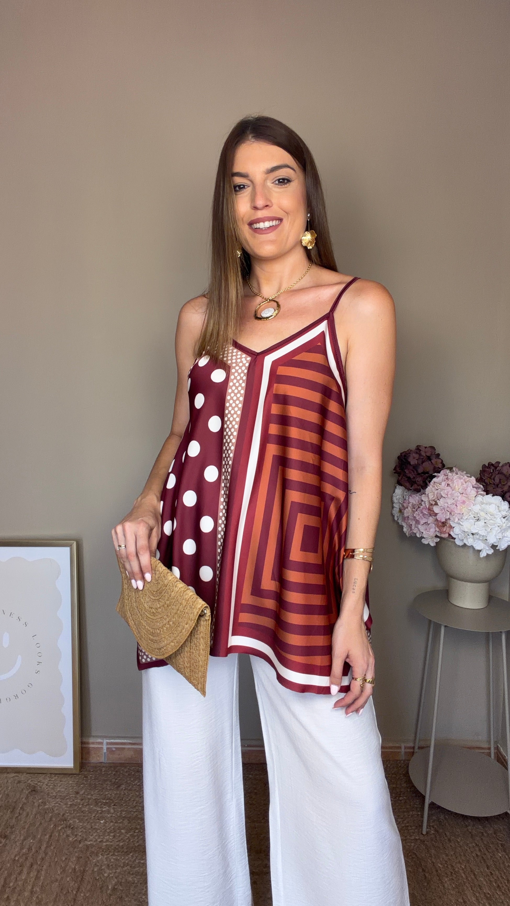 Blusa Pañuelo granate