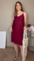 Vestido Londres burdeos