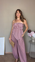 Pantalón Vichy morado
