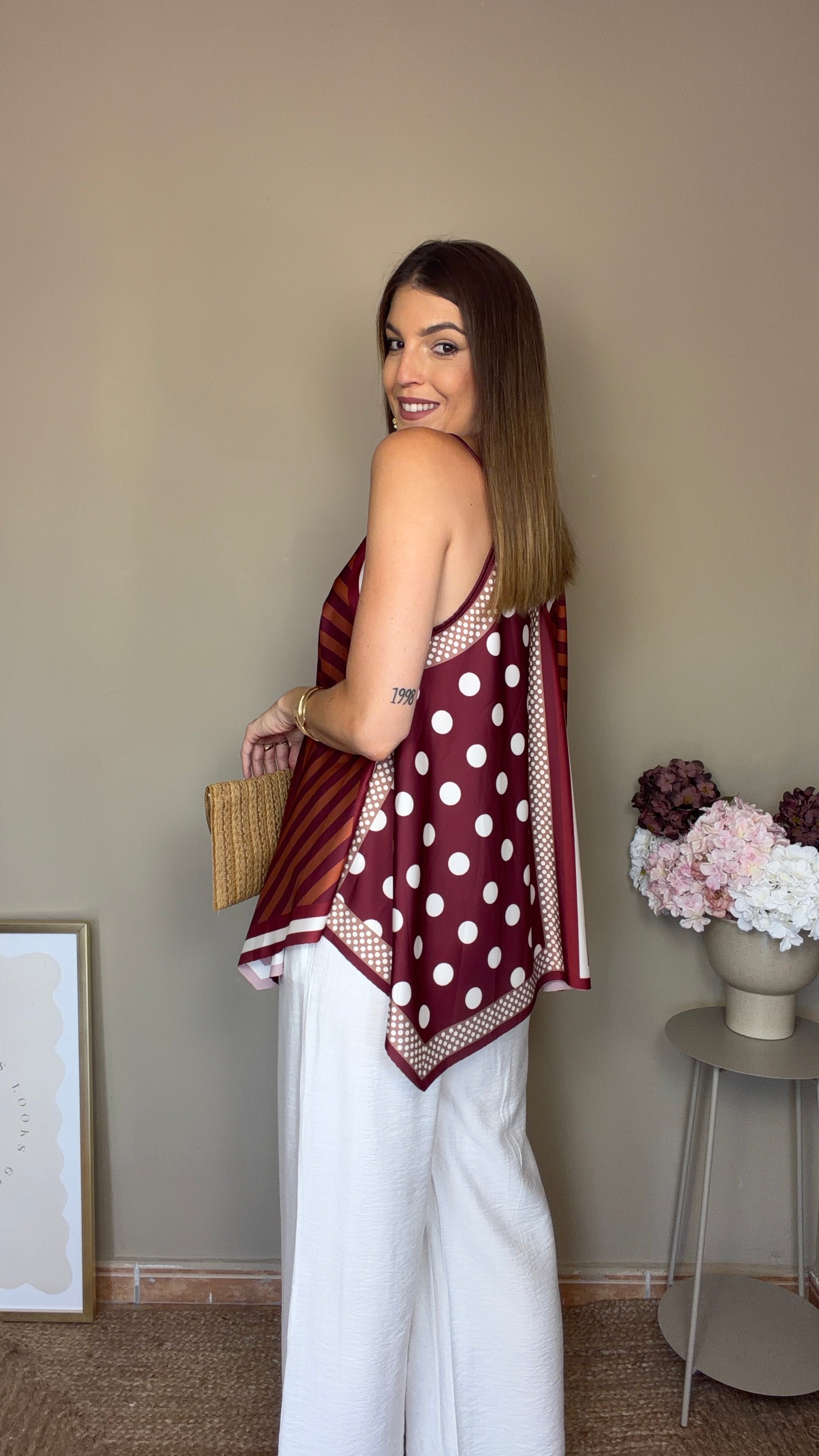 Blusa Pañuelo granate