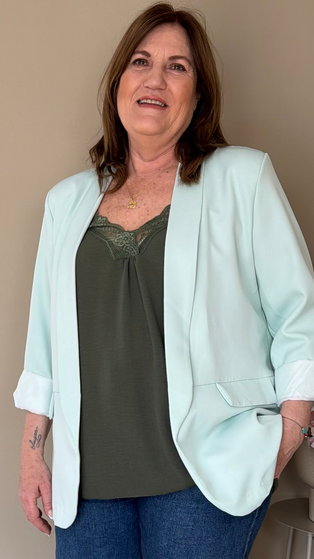Blazer Leo verde agua