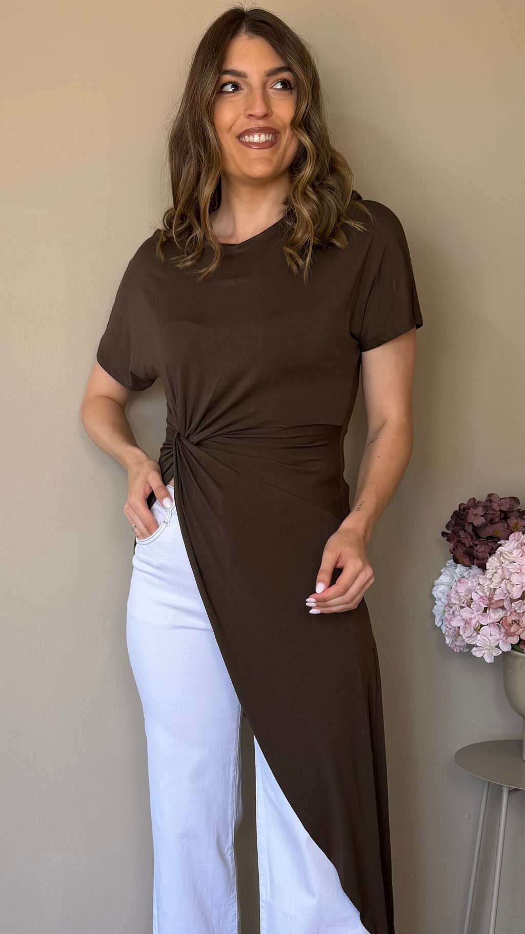 Camiseta Angela marrón