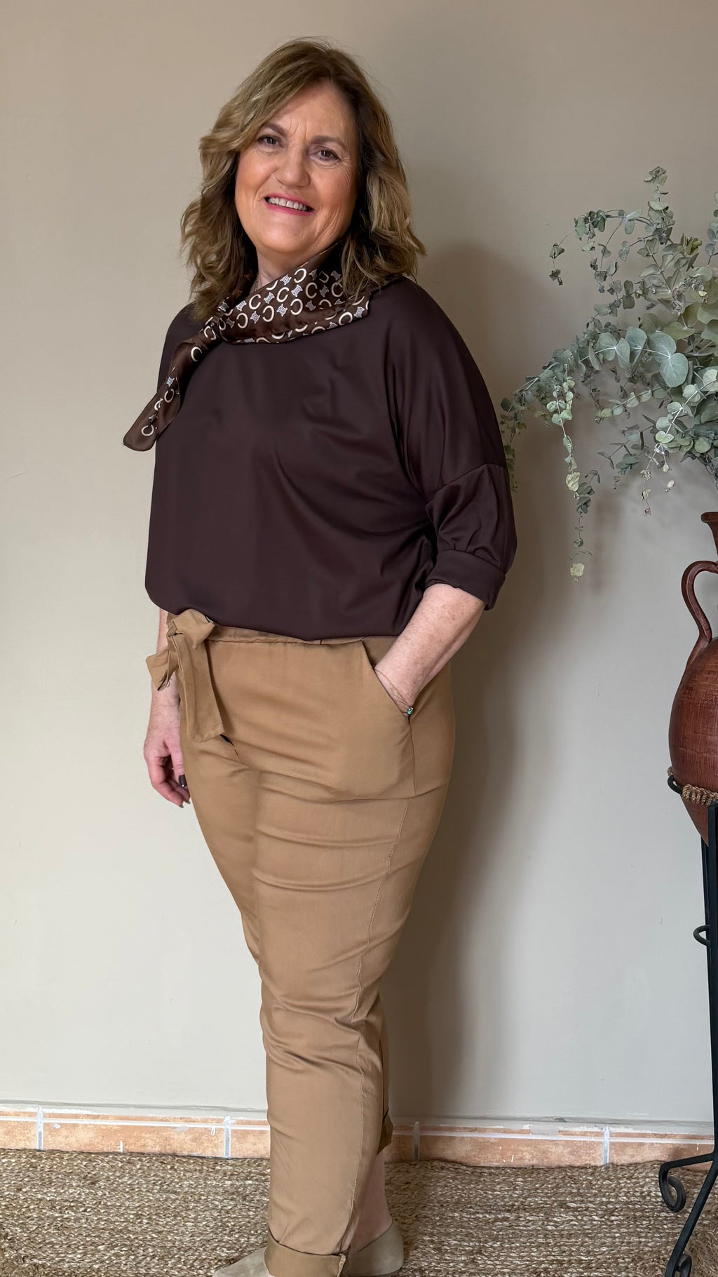Pantalón Domino beige