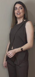 Blusa Vega marrón